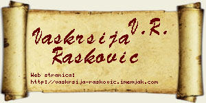 Vaskrsija Rašković vizit kartica